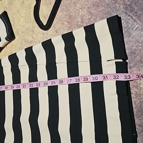 Beige and Black Striped Knit Dress - Picture 6 of 8